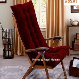 Angel Mommy Maroon Quilted Velvet Chair Pad-image-81