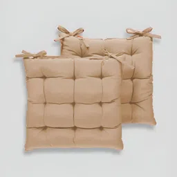 Angel Mommy Beige 2 Pieces Chairpad Back Support Square Shaped Cushions-31