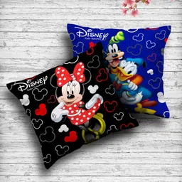 Kuber Industries Set of 2 Printed Reversible Square Floor Cushions-27