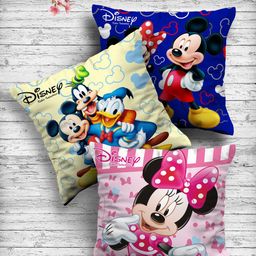 Kuber Industries Set of 3 Printed Reversible Square Floor Cushions-19