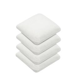 The White Willow Set Of 4 White Solid Square Memory Foam Cushions image 1
