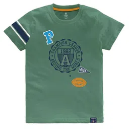 CODEZ Boys Multicoloured Typography Printed Applique T-shirt image 3