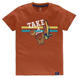 CODEZ Boys Multicoloured Typography Printed Applique T-shirt image 4