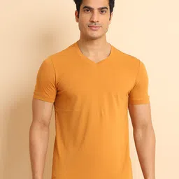 berry blues V-Neck Short Sleeves Cotton T-shirt-picture-13