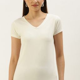 De Moza Short Sleeves V-Neck Cotton T-shirt-picture-38