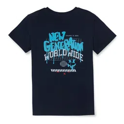 Palm Tree Boys Typography Printed Round Neck  Cotton T-shirt-image-52