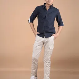 Crimsoune Club Boys Classic Button-Down Collar Solid Cotton Casual Shirt-image-51