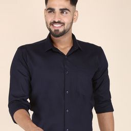 FUBAR Men Navy Blue Modern Formal Cotton Shirt-image-41