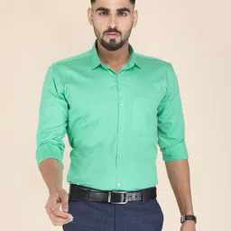 FUBAR Men Sea Green Solid Formal Shirt-image-64