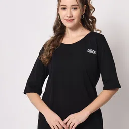 CHARMGAL Round Neck Drop Shoulder Cotton T-shirt-picture-44