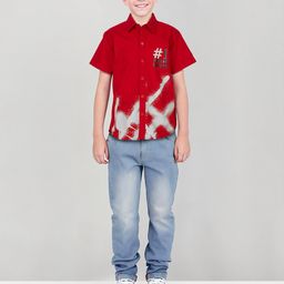 Gini and Jony Boys Abstract Printed Cotton Shirt-11