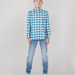 Gini and Jony Boys Spread Collar Checked Shirt-picture-45