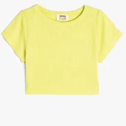 Koton Girls Round Neck Short Sleeves T-shirt-image-41