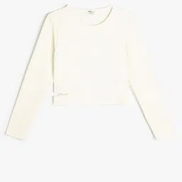 Koton Girls Round Neck Long Sleeves T-shirt-image-42