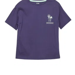 KIABI Boys Round Neck Short Sleeves Applique Cotton T-shirt-10