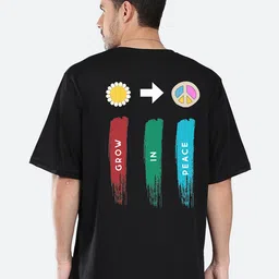 Mad Over Print Conversational Printed Drop-Shoulder Cotton Oversized T-shirt-image-15
