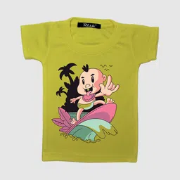 RISH Kids Green Surfing Baby Printed T-shirt-48
