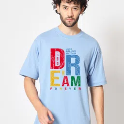 Imsa Moda Typography Printed Cotton Loose T-shirt-picture-24