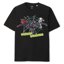 Wear Your Mind Boys Spider- Man Printed Oversized Knitted Pure Cotton T-Shirt-image-35
