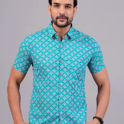 JAIPURI COLLECTION Floral Printed Cotton Standard Opaque Casual Shirt-image-40