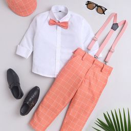 Jeetethnics Boys Shirt Collar Shirt & Trouser With Suspenders-12