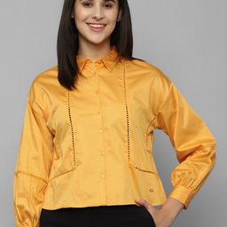 Allen Solly Woman Spread Collar Pure Cotton Casual Shirt-picture-7
