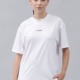 GRIFFEL Women White Solid Sports T-shirt-image-97