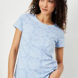 max Women Floral Printed Round Neck Cotton T-shirt-picture-24