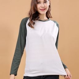 London Hills Women Colourblocked Round Neck Cotton T-shirt-image-79