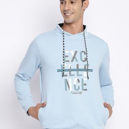 Cantabil Men Blue Printed Wool Sweatshirt-image-11