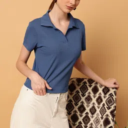MINT STREET Slim Fit Polo Collar Knitted Casual T-shirt-picture-18