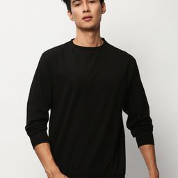 SHOWOFF Round Neck Pullover Cotton Sweatshirt-image-85