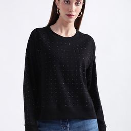 DKNY Self Design Cotton Sweatshirt-35