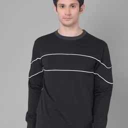 Dollar Striped Round Neck Sweatshirt-picture-33