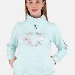 Monte Carlo Women Blue Printed Sweatshirt-image-95