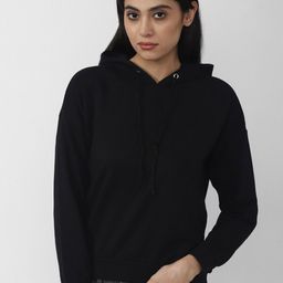 Van Heusen Woman Black Solid Hooded Sweatshirt-image-49