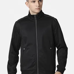 t-base Men Black Front-Open Sweatshirt-picture-3