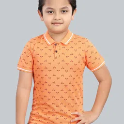 3PIN Boys Short Sleeves Polo Collar Cotton T-shirt-image-83
