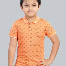 3PIN Boys Short Sleeves Polo Collar Cotton T-shirt-image-95