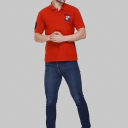 FLOSBERRY Stylish Men Embroidered Polo Collar T-shirt-picture-38