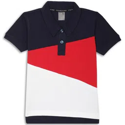 Friskers Boys Colourblocked Polo Collar Short Sleeves T-shirt-image-55