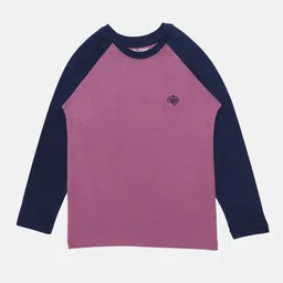 CHIMPRALA Boys Purple Colourblocked T-shirt-image-58