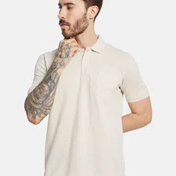 Octave Men Solid Polo Collar Pocket T-shirt-image-15