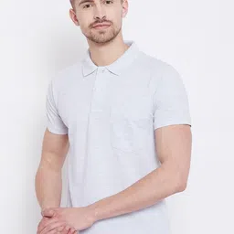Camey Men Off White Polo Collar T-shirt-image-64