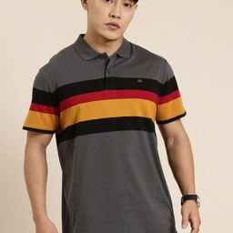 Metronaut Striped Polo Collar Cotton T-shirt-picture-14