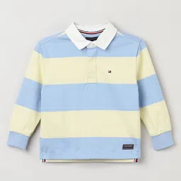 Tommy Hilfiger Boys Striped Polo Collar Organic Cotton T-shirt-image-25