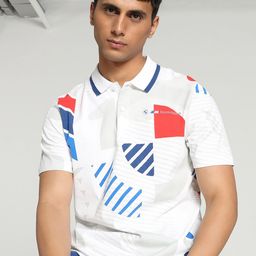 PUMA Motorsport BMW M All-Over Printed Polo Collar Cotton T-shirt-image-92