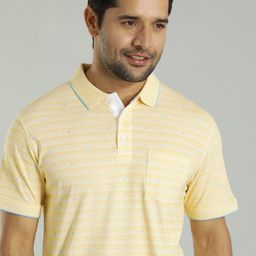 Indian Terrain Men Printed Polo Collar Pockets Cotton T-shirt-picture-16