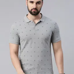 Metronaut Conversational Printed Polo Collar Cotton T-shirt-image-8