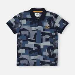 Pepe Jeans Boys Abstract Printed Polo Collar Regular Fit Cotton T-shirt-picture-32